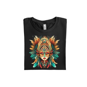 Juodi Marškinėliai su merginos grafika puiki dovana jai-Drabužiai moterims ir vyrams-GOWEHA