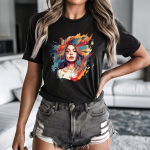 Marškinėliai „Juoda klasika su prieskoniu“ dovana jai-Drabužiai moterims ir vyrams-GOWEHA