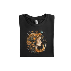 Klasikiniai juodi marškinėliai moterims dovanos idėja-Drabužiai moterims ir vyrams-GOWEHA