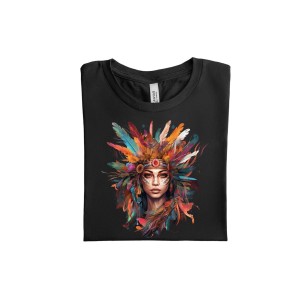 Laisvi marškinėliai iš juodos medvilnės pagaminta moterims-Drabužiai moterims ir vyrams-GOWEHA