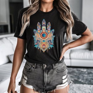 Juodi marškinėliai madingoms paauglėms dovana joms-Drabužiai moterims ir vyrams-GOWEHA