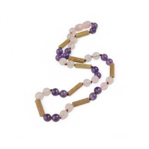 Quartz and amethyst beads for children birthday gift-Necklaces-Jewelry for women