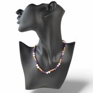 Quartz and amethyst beads for children birthday gift-Necklaces-Jewelry for women