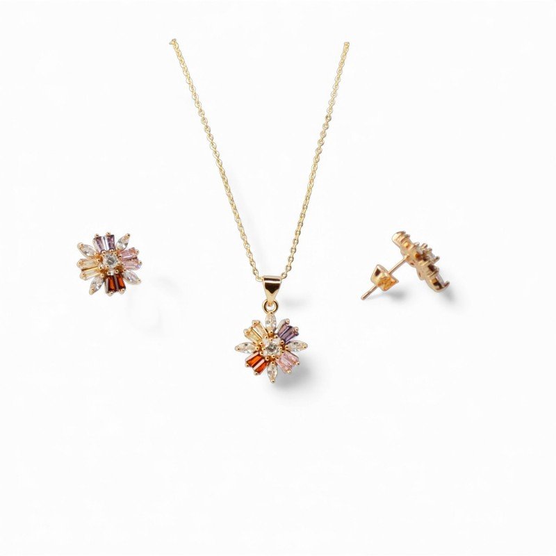 Fashion 18k Gold Jewelry Set – Necklace and Earrings-Jewelry sets-Jewelry for women