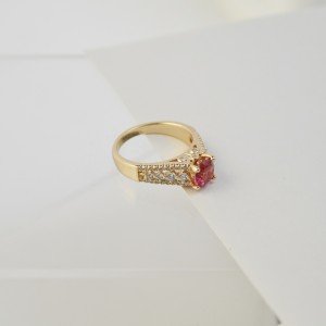 18K Gold Ring – Anniversary Gift for Mom or Grandma-Rings-Jewelry for women