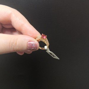 18K Gold Ring – Anniversary Gift for Mom or Grandma-Rings-Jewelry for women