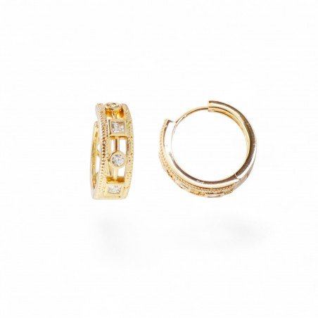 18k Gold Hoops Earrings – Romantic Special Gift for Her