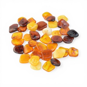 Baltic amber beads colorful 40 pcs for jewelry making-Baltic Amber beads-Beads