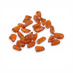 Baltic amber beads chips style cognac 25 pcs Craft supplies-Baltic Amber beads-Beads
