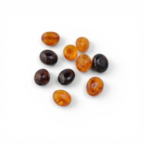 Palaidi gintaro karoliukai papuošalų gamybai 10 vnt-Gintariniai karoliukai-Karoliukai