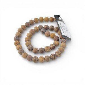 Natural gemstone beads made from Jaspis 8 mm 1 strand-Gemstone beads-Beads