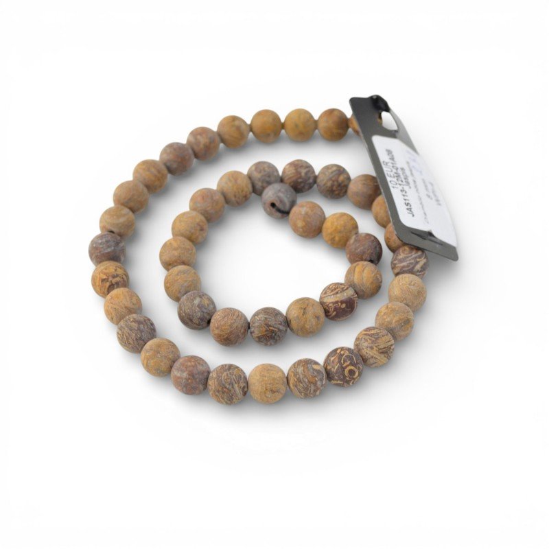 Natural gemstone beads made from Jaspis 8 mm 1 strand-Gemstone beads-Beads