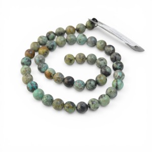 Hobio reikmenys - Įdomus Jaspis 8 mm 1 gija rankdarbiams-Akmeniniai karoliukai-Karoliukai