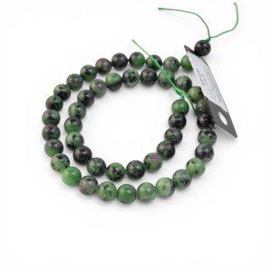Zoisite beads for jewelry making - 8 mm Natural 1 strand-Gemstone beads-Beads