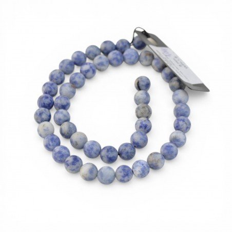 Natural blue jaspis beads for jewelry making 1 strand 8 mm-Gemstone beads-Beads