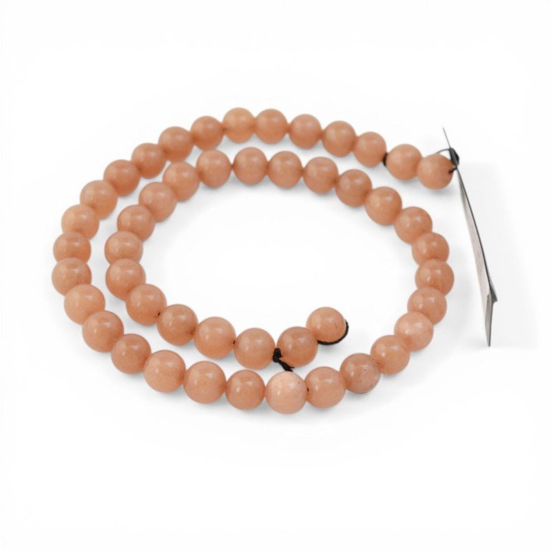 Round jadeite beads for jewelry making 8 mm 1 strand-Gemstone beads-Beads