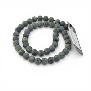 Tamsios spalvos jaspis papuošalų vėrimui ir gamybai 8 mm 1 gija-Akmeniniai karoliukai-Karoliukai