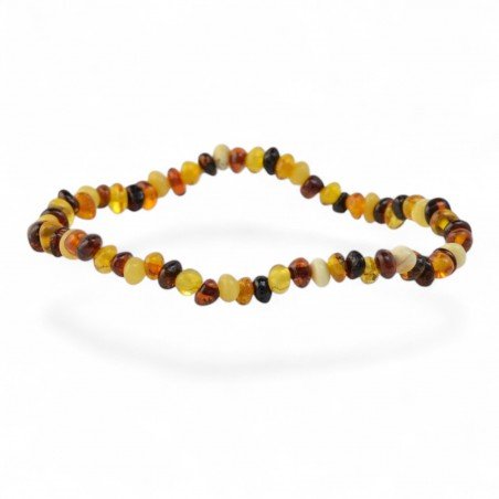 Multicolor Baltic amber bracelet beaded jewelry Gift-From Baltic amber-Bracelets
