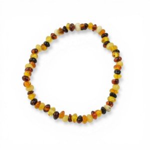 Multicolor Baltic amber bracelet beaded jewelry Gift-From Baltic amber-Bracelets
